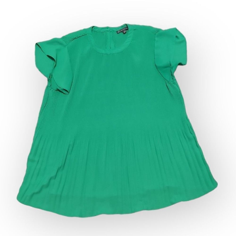 Adrianna Papell Green Short Sleeve Blouse